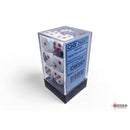 CHX 26657 Gemini Astral Blue-White/red 16mm d6 Dice Block 12 dice