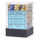 CHX 26822 Gemini 12mm d6 Blue-Gold/White Block 36
