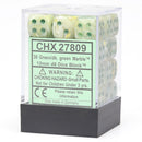 CHX 27809 Marble 12mm d6 Green/Dark Green Block 36
