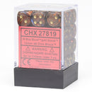 CHX 27819 Scarab 12mm d6 Blue Blood/Gold Block 36