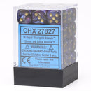 CHX 27827 Scarab 12mm d6 Royal Blue/Gold Block 36