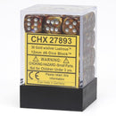 CHX 27893 Lustrous 12mm d6 Gold/Silver Block 36