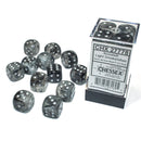 CHX 27778 Borealis Light Smoke/silver Luminary 16mm d6 Dice Block 12 dice