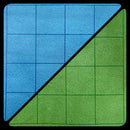 CHX 96465 Reversible Battlemat 1" Squares Blue-Green 23 1/2x26