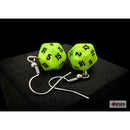 CHX 54205 Hook Earrings Vortex‚ Bright Green Mini-Poly d20 Pair