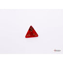 CHX 30058 Translucent Crimson/gold Polyhedral 7-Dice Set with bonus die