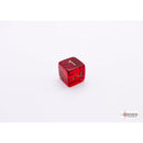 CHX 30058 Translucent Crimson/gold Polyhedral 7-Dice Set with bonus die