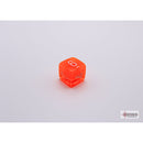 CHX 30060 Translucent Neon Orange/white Polyhedral 7-Dice Set with bonus die