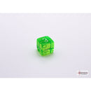 CHX 30062 Translucent Rad Green/white Polyhedral 7-Dice Set with bonus die