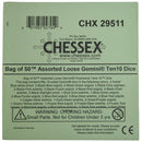 CHX 29511 Bag of 50 Assorted Loose Gemini Polyhedral Tens 10