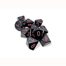CHX 25248 Opaque Black/pink Set of Ten d10s