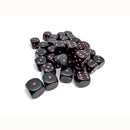 CHX 25848 Opaque 12mm d6 Black/pink Dice Block 36 dice