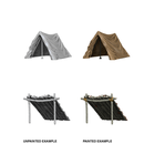 WizKids Deep Cuts Unpainted Miniatures Tent & Lean-To