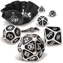 Enhance Tabletop Collector's 7pc Metal RPG Dice Set Black