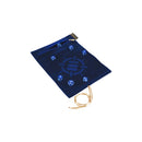 ENHANCE Tabletop Roll on a Scroll Dice Case and 7pc Acrylic Dice Set Blue