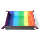 Fanroll: Fold Up Velvet Dice Tray w/ PU Leather Backing: Watercolor Rainbow