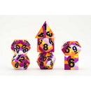 Fanroll: 16mm Pride Sharp Edge Silicone Rubber Poly Dice Set: Lesbian