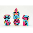 Fanroll: 16mm Pride Sharp Edge Silicone Rubber Poly Dice Set: Pansexual