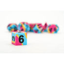 Fanroll: 16mm Pride Sharp Edge Silicone Rubber Poly Dice Set: Pansexual