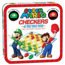 The Op Super Mario Combo Checkers/Tic Tac Toe Tin Board Game