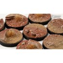 Gamers Grass Battle Ready Bases Badlands Round 25mm x10
