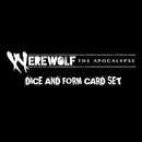 Werewolf: The Apocalypse RPG Dice and Form Card Set