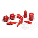 PolyHero Dice Warrior 8 Dice Set Crimson Carnage