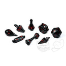 PolyHero Dice Wizard 8 Dice Set Shadow