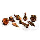 PolyHero Dice Wizard 8 Dice Set Smoldering Ember