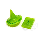 PolyHero Dice Wizard d20 Wizard Hat and d2 Spellbook in Acid Splash