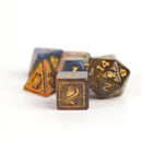 Sirius Dice D&D Adventure Dice Monk Blue / Gold Dungeons & Dragons