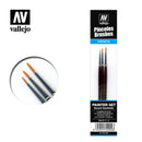 Vallejo Brushes Detail Design Set Synthetic fibers Sizes 0 1 & 2