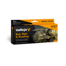 Vallejo Model Colour Rust Stain & Streaking By Scratchmod Effects 8 Colour Set