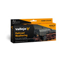 Vallejo Model Colour Railroad Weathering By Chema Cabrero Effects 8 Colour Set