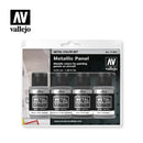 Vallejo Metal Colour Metallic Panel 4 Colour Acrylic Paint Set