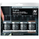 Vallejo Metal Colour Engine 4 Colour Acrylic Paint Set