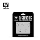 Vallejo Stencils AFV Markings Drum Oil Markings