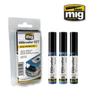 Ammo by MIG Oilbrushers Blue Patinas Set