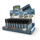 Ammo by MIG Streakingbrushers Stand Display Stand with Stock