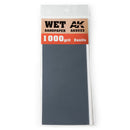 Ak Interactive Tools Wet Sandpaper 1000 grit. 3 Units