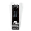 Ak Interactive Tools Set Of 5 Silicone Brushes Medium Hard Tip Small