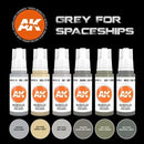 AK Interactive 3 Gen Sets Grey For Spaceships