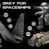 AK Interactive 3 Gen Sets Grey For Spaceships