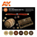 AK Interactive 3 Gen Sets Old & Weathered Wood Volume 1