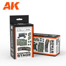 AK Interactive Resins Wargame Resin Scenery Control Stage Set Wargame Resin 30-35mm