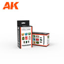 AK Interactive Resins Wargame Resin Scenery Trashbins Scenography Wargame Set 30-35mm