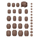 AK Interactive Basing Bits Wood Barrels 32 Pieces
