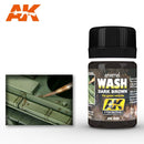 AK Interactive Weathering Products Dark Wash For Green Vehicles 35mL