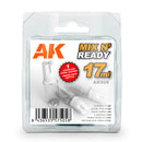 Ak Interactive Complements Mix And Ready Acrylics 6 Empty. 17mL Jars With Shaker Ball
