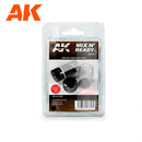 AK Interactive Auxiliaries Mix N Ready 4 Empty Jars Whith Labels